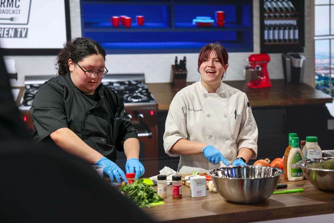 Live interactive cooking demo on an LED volume — experiential activation at NAB 2025